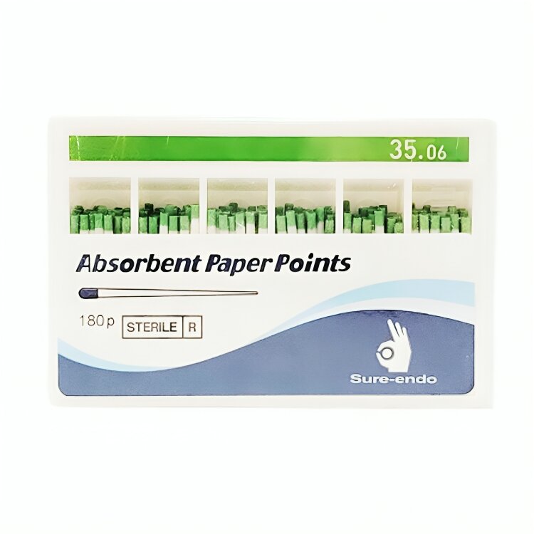 Sure Endo Paper Points Length Marked - 6% #35