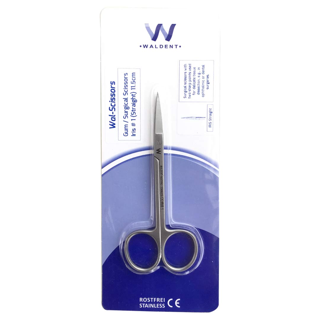 Waldent Scissors Surgical Iris #1 Straight 11.5cm (3/101)