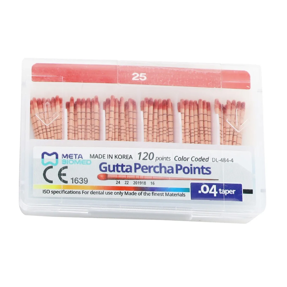 Meta Gutta Percha Points Special Taper - 4% #25 (Pack of 120)