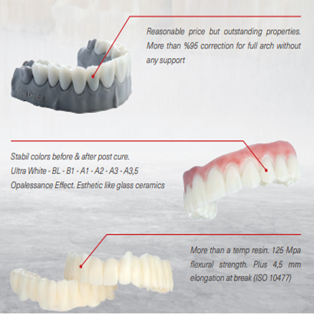 Arma Dental 3D Printing Resin - Temp (1 KG)  