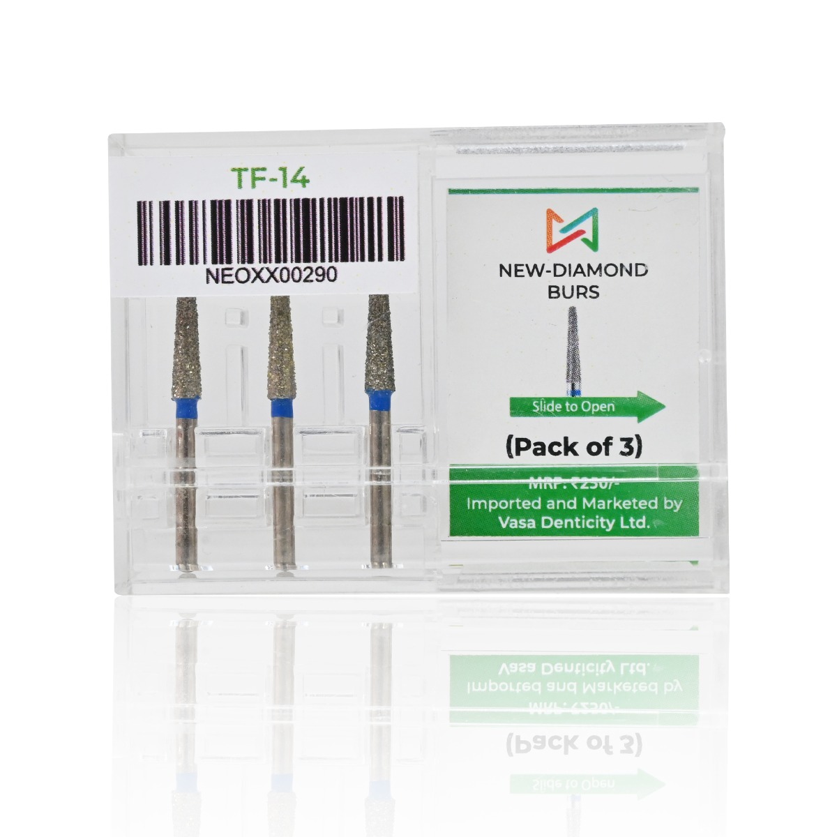 NewDiamond Taper Fissure Diamond Bur -TF ( Pack Of 3)
