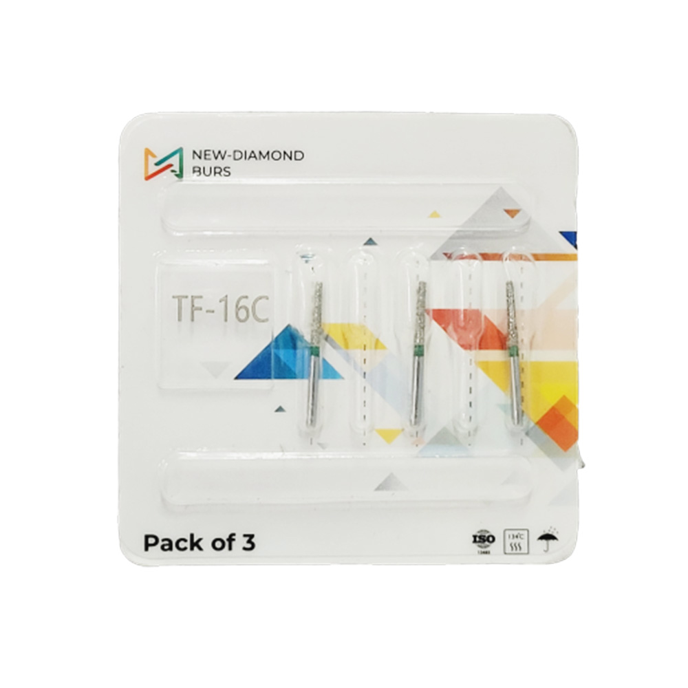 NewDiamond Taper Fissure FG Diamond Bur TF-16C ( Pack Of 3)