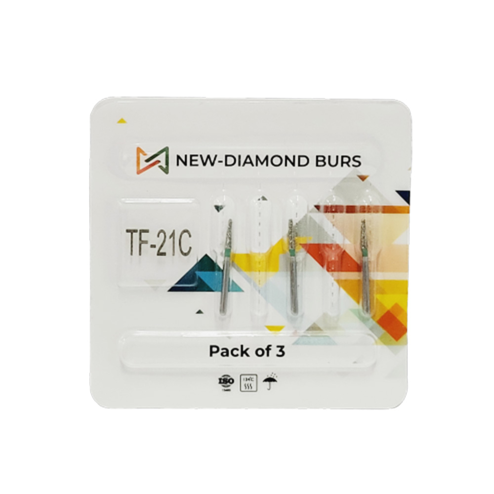 NewDiamond Taper Fissure Diamond Bur -TF ( Pack Of 3)