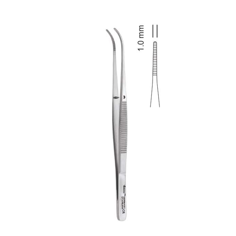 GDC Tissue Forceps Semken - Curved (12.5cm) (Tp32)