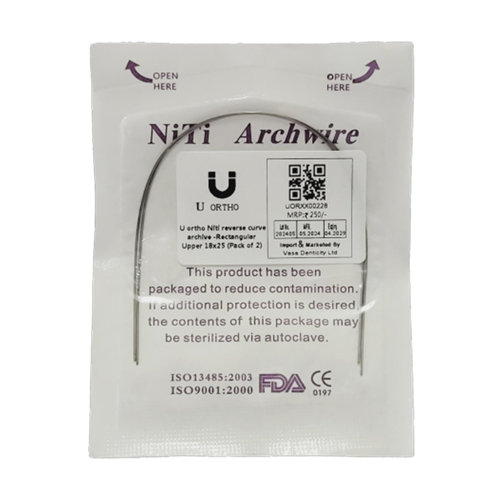U ortho Niti Reverse Curve Archwire -Rectangular