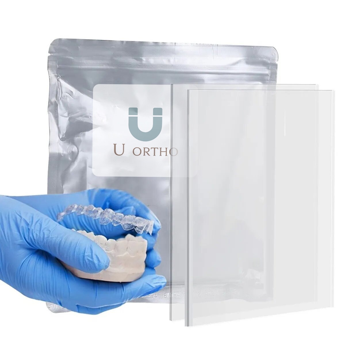 U Ortho Vacuum Forming Bleaching Sheets - Soft (Square 2mm)
