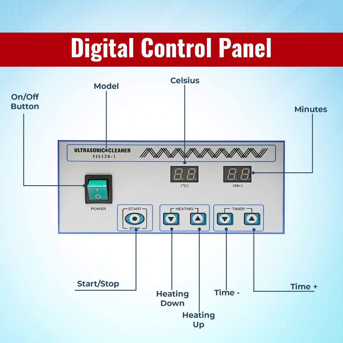 Waldent Ultrasonic Cleaner 5 Ltr Stainless Steel (5 Litres)