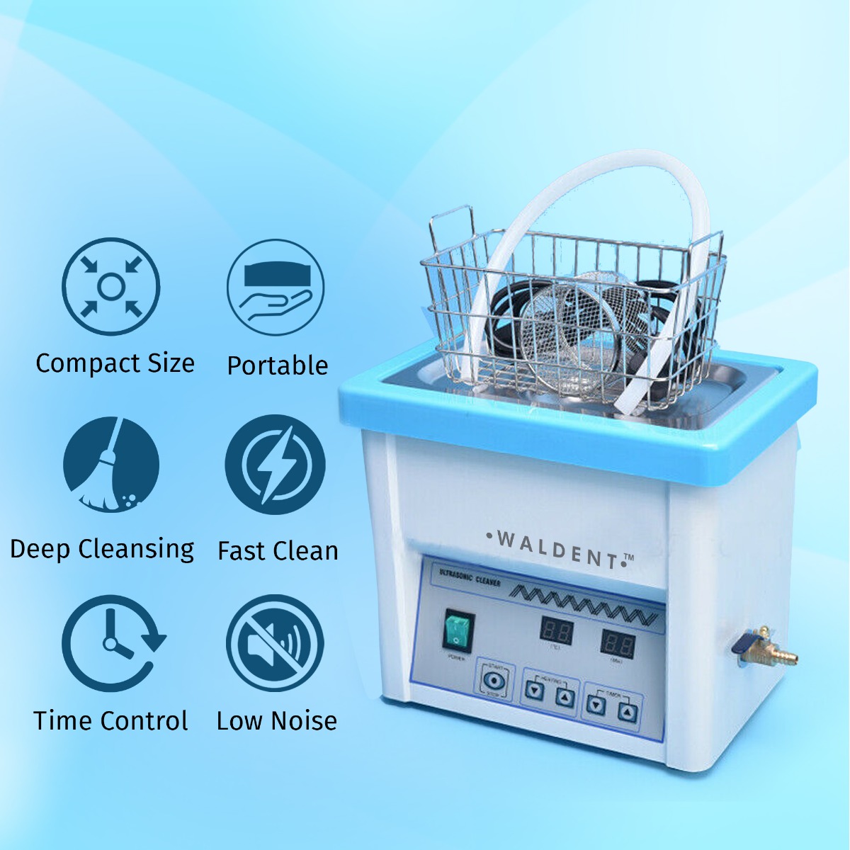 Waldent Ultrasonic Cleaner 5 Ltr Stainless Steel (5 Litres)