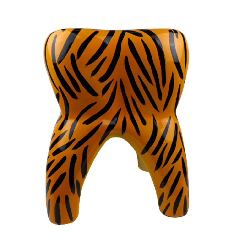 iDENTical Tooth Shape Premium Stool Tiger