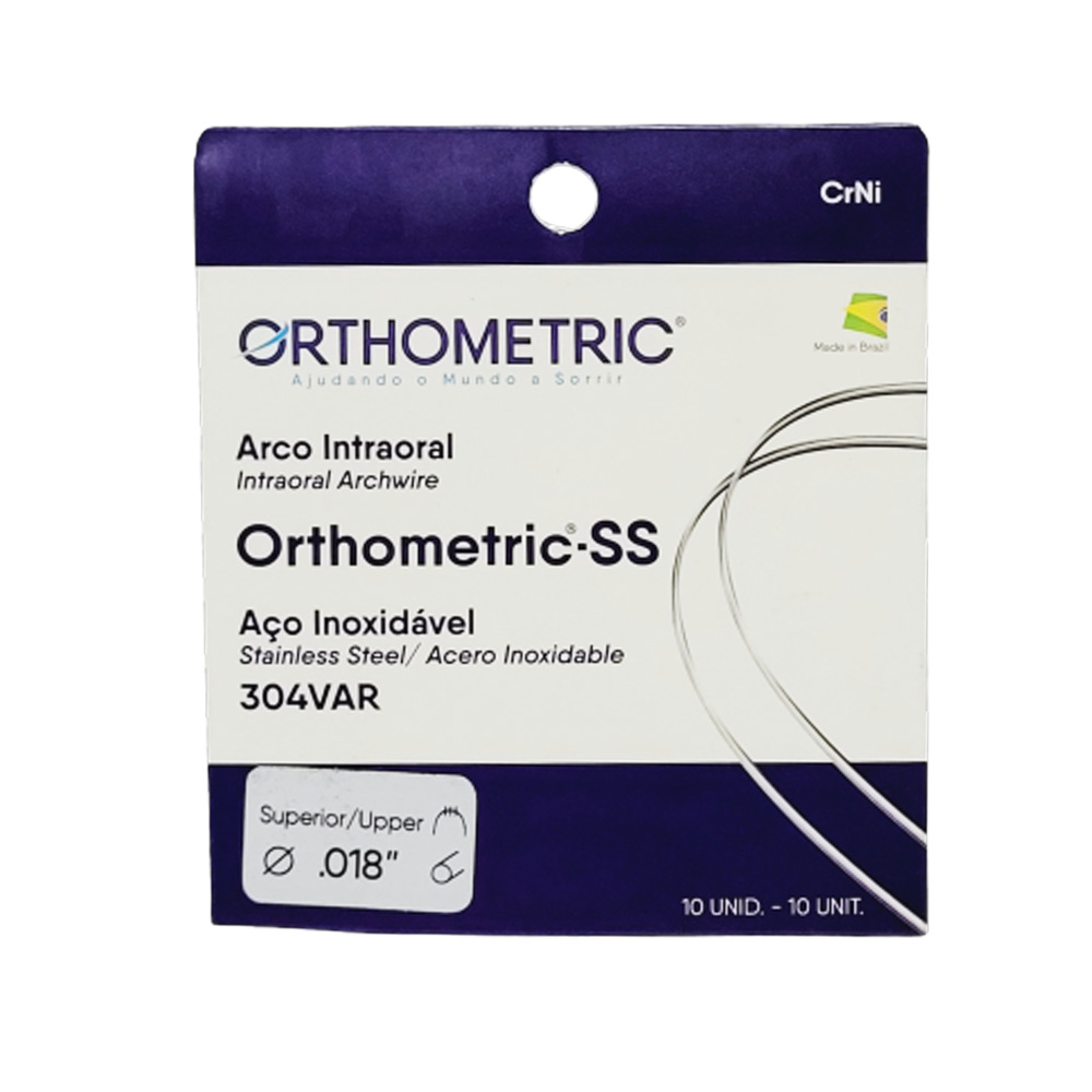 OrthoMetric Stainless Steel Round Archwire 018 Upper - (51.50.2018)