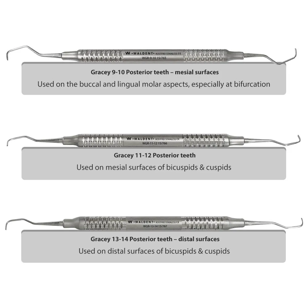 Waldent Gracey Curettes Set of 7