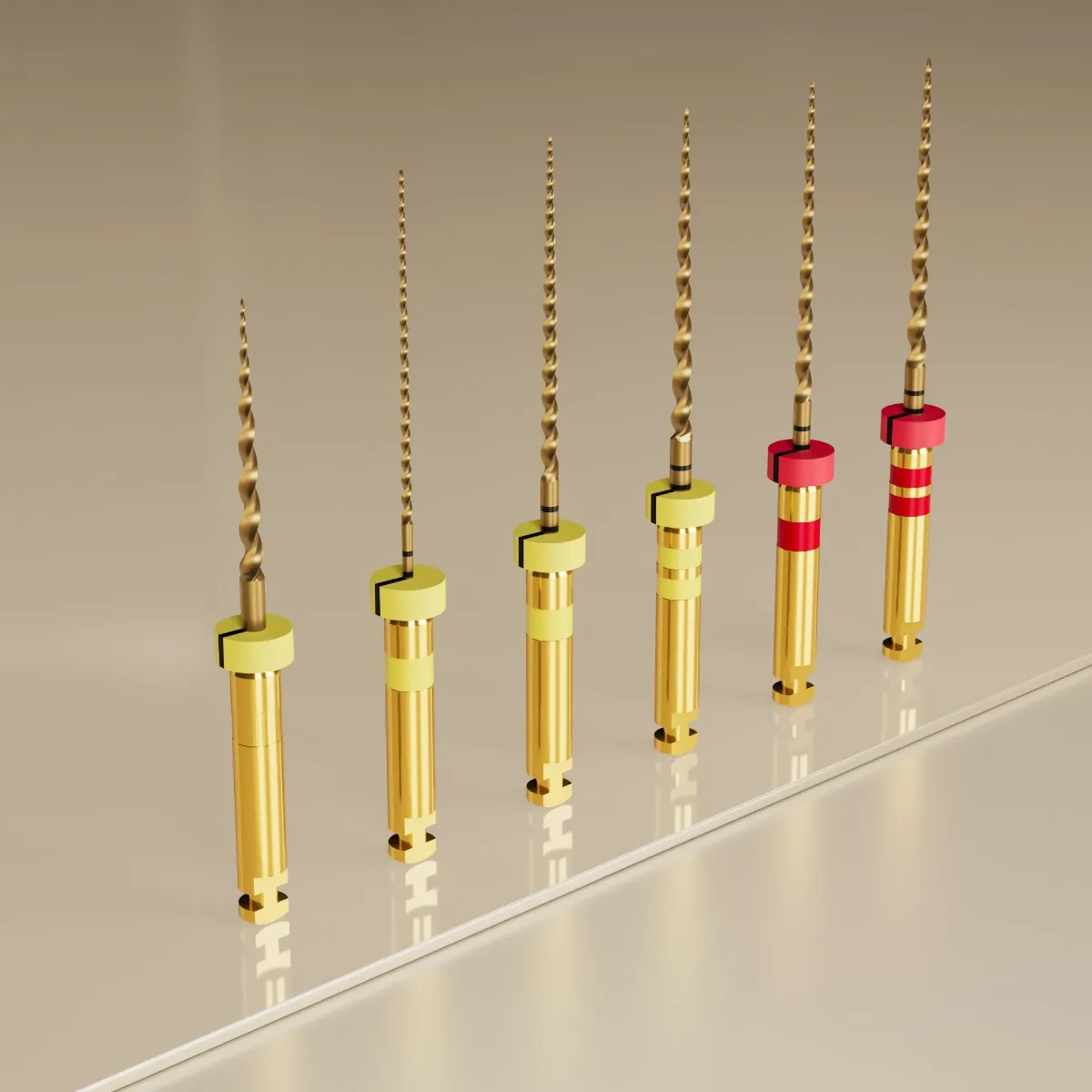 Waldent Wal-flex Gold Rotary Files 21mm