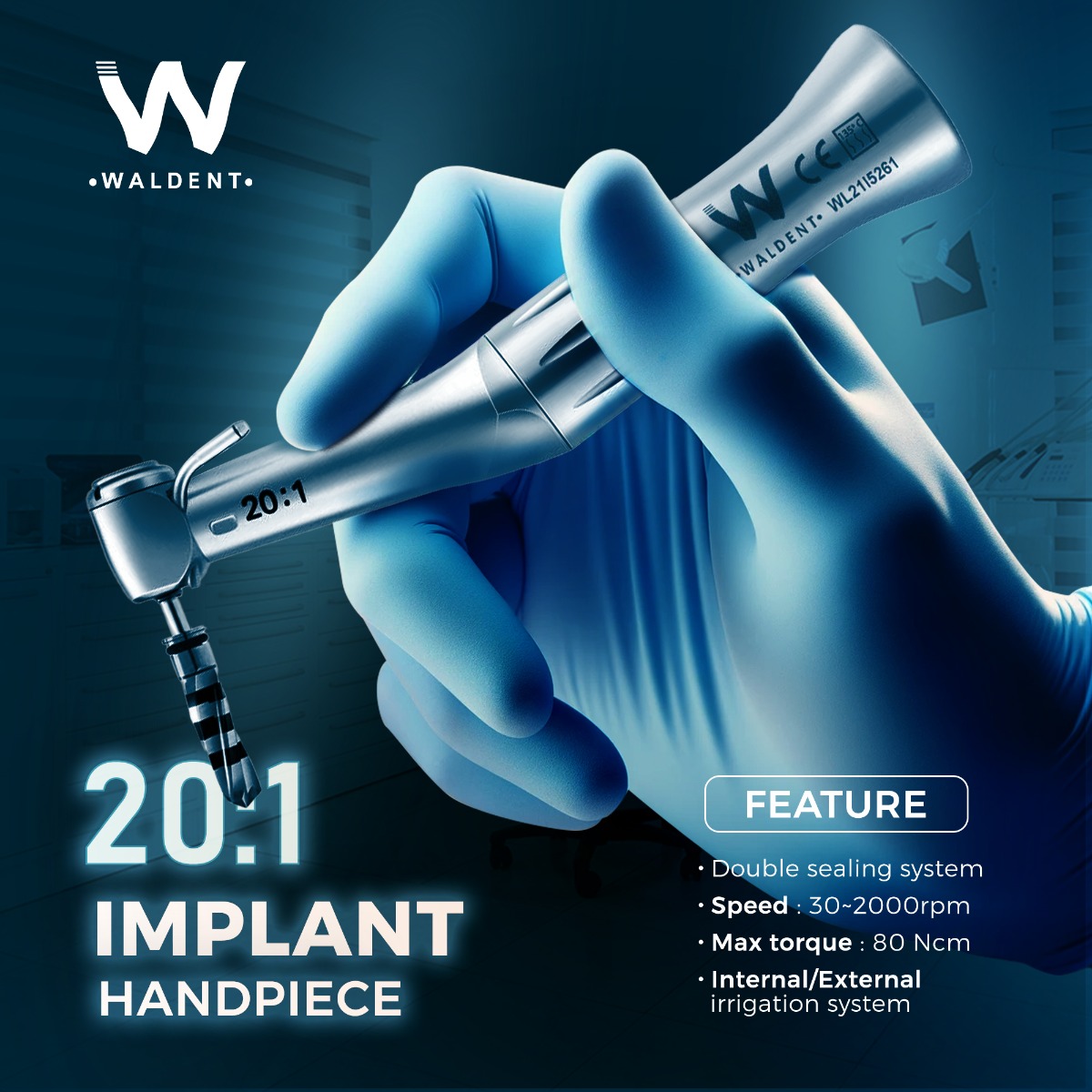 Waldent Dental Implant Handpiece 20:1 (W-772)