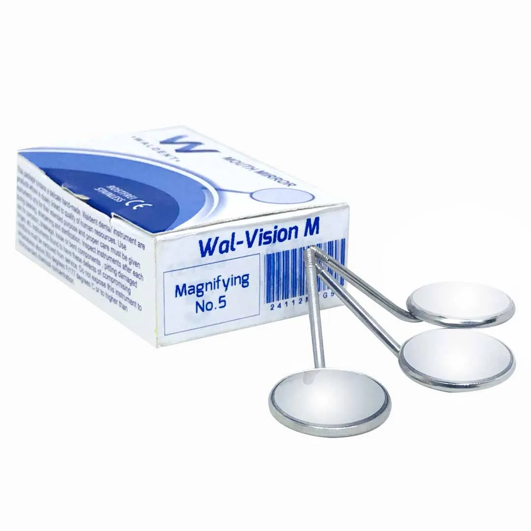 Waldent Mouth Mirror Tops Magnifying No.5 Pk/12 (K13/5)