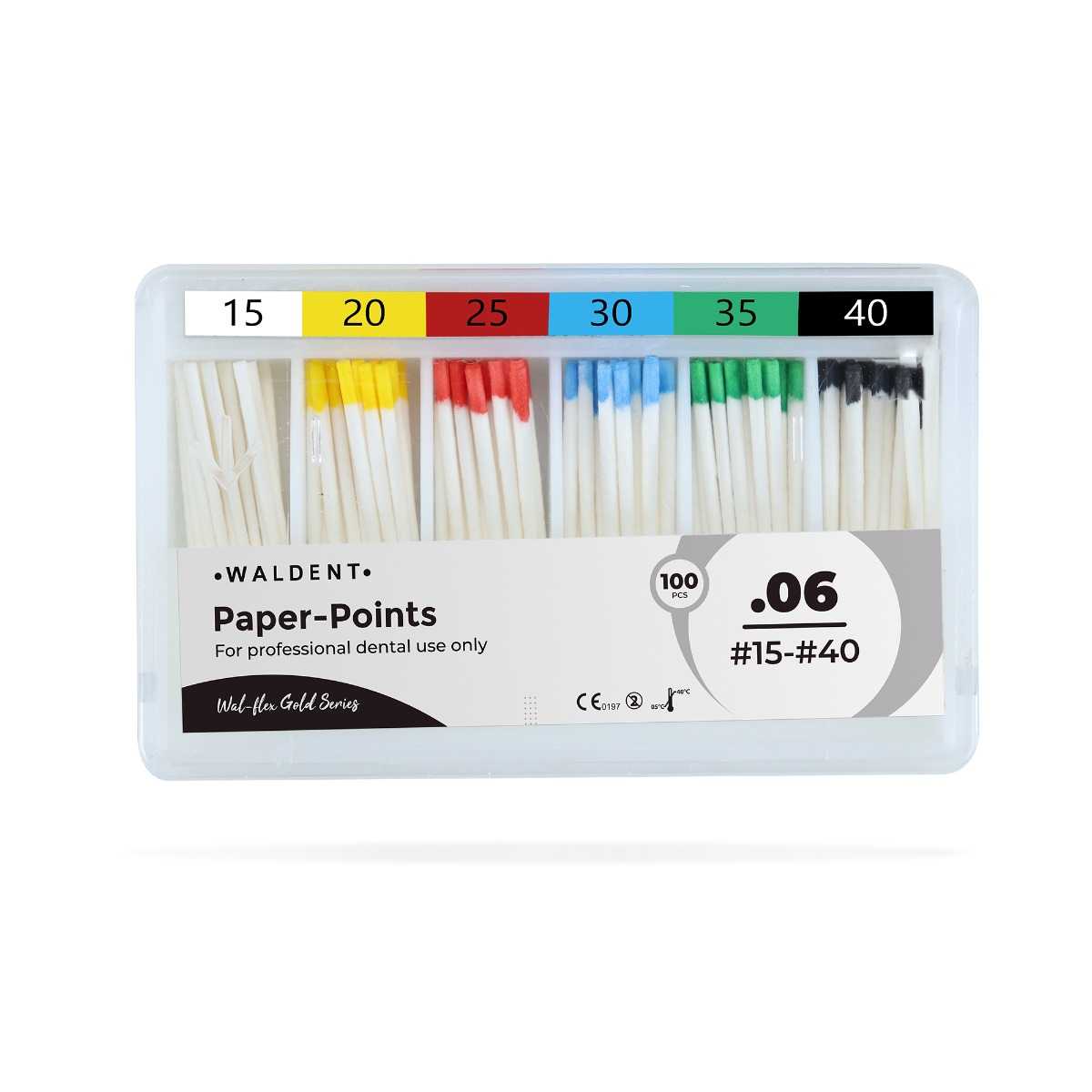 Waldent Paper Points 6% #15-40