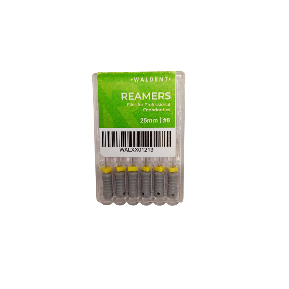Waldent Reamers 25mm # 8 (Pack of 6)