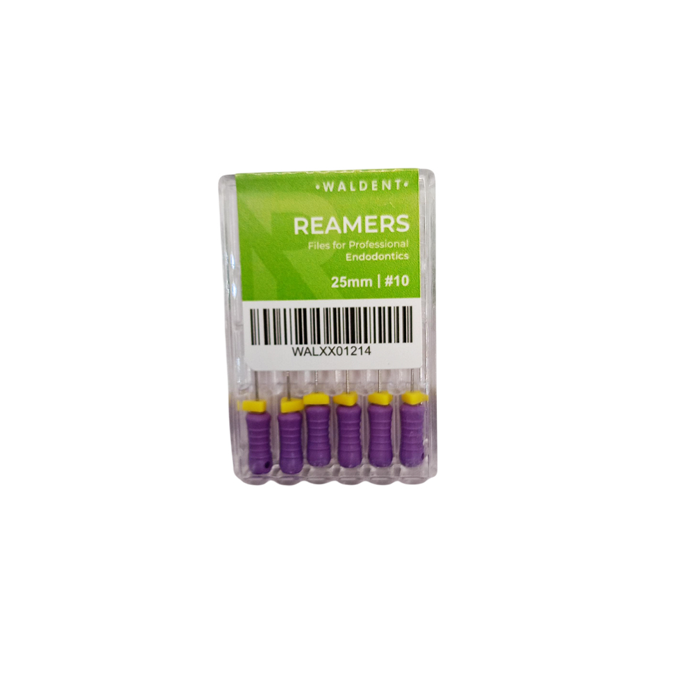 Waldent Reamers 25mm # 10 (Pack of 6)