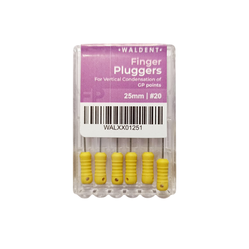 Waldent Finger Pluggers 25mm # 20 (Pack of 6)