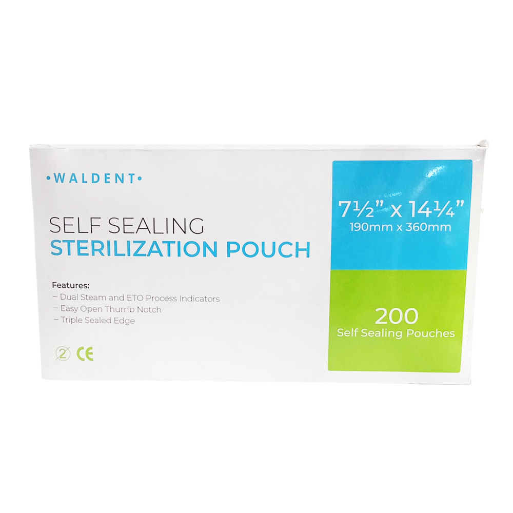 Waldent Self-Seal Sterilization Pouch - XL (190x360mm) - For Multiple Instruments & Kits