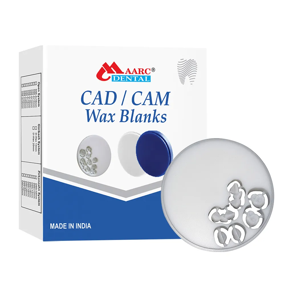 Maarc CAD-CAM Milling Wax Blanks (Open System Type) - White Color