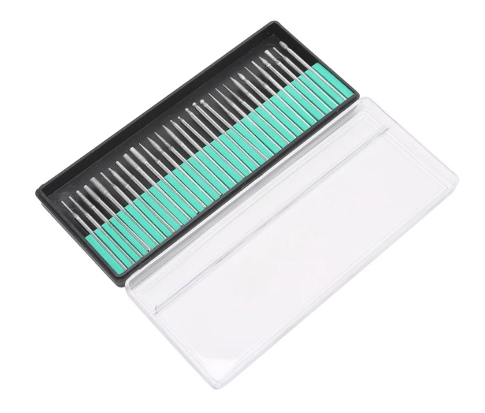 Jinguang Straight Handpiece Diamond Burs kit (30Pcs/Set) 