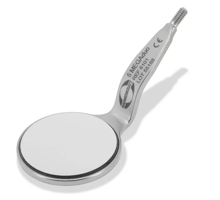 Hahnenkratt MEGAduo FS Rhodium Double Sided Mouth Mirrors 6/pk