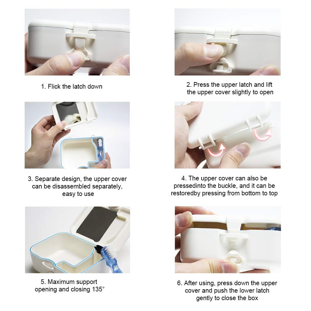 Dr Denti Denture Case With Brush & Mirror