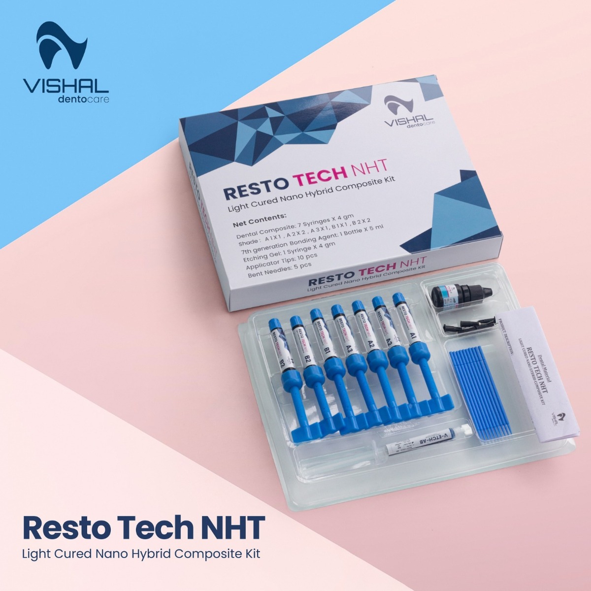 Vishal Dentocare Resto Tech NHT Light Cured Nano Hybrid Composite Kit