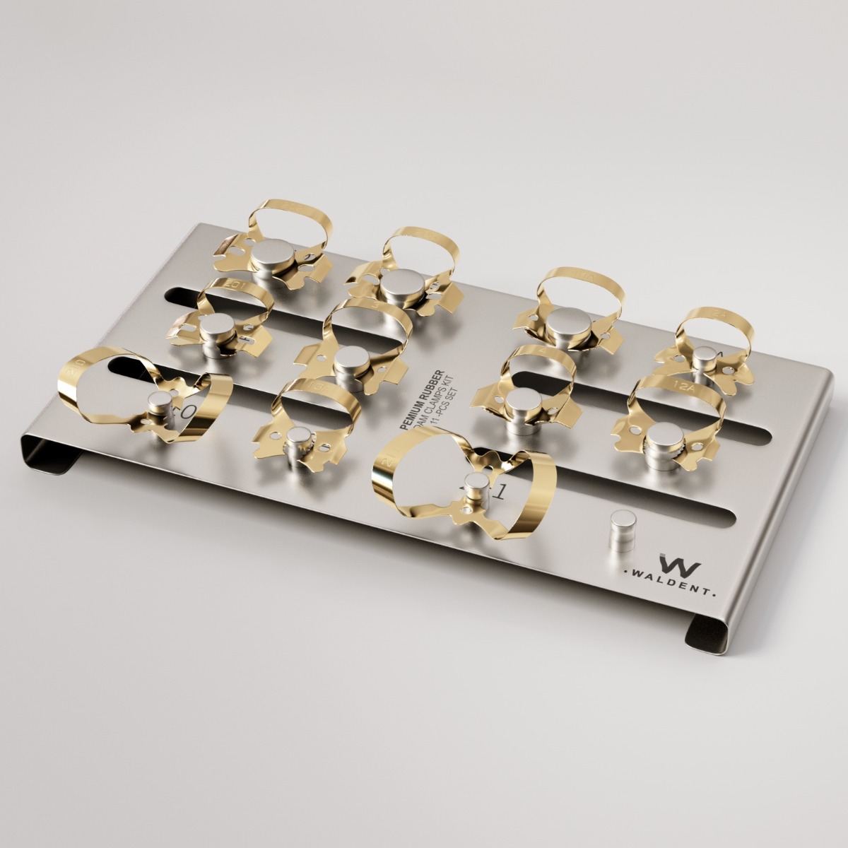 Waldent Rubber Dam Clamps Kit Titanium Gold (Set of 11) (K16/3)