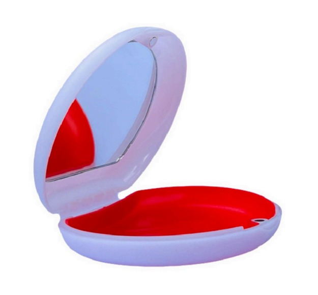 Snow White Aligner Case With Mirror & Removable Base  
