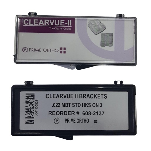 Prime Ortho Clearvue - II Sapphire Brackets Kit Standard MBT 022