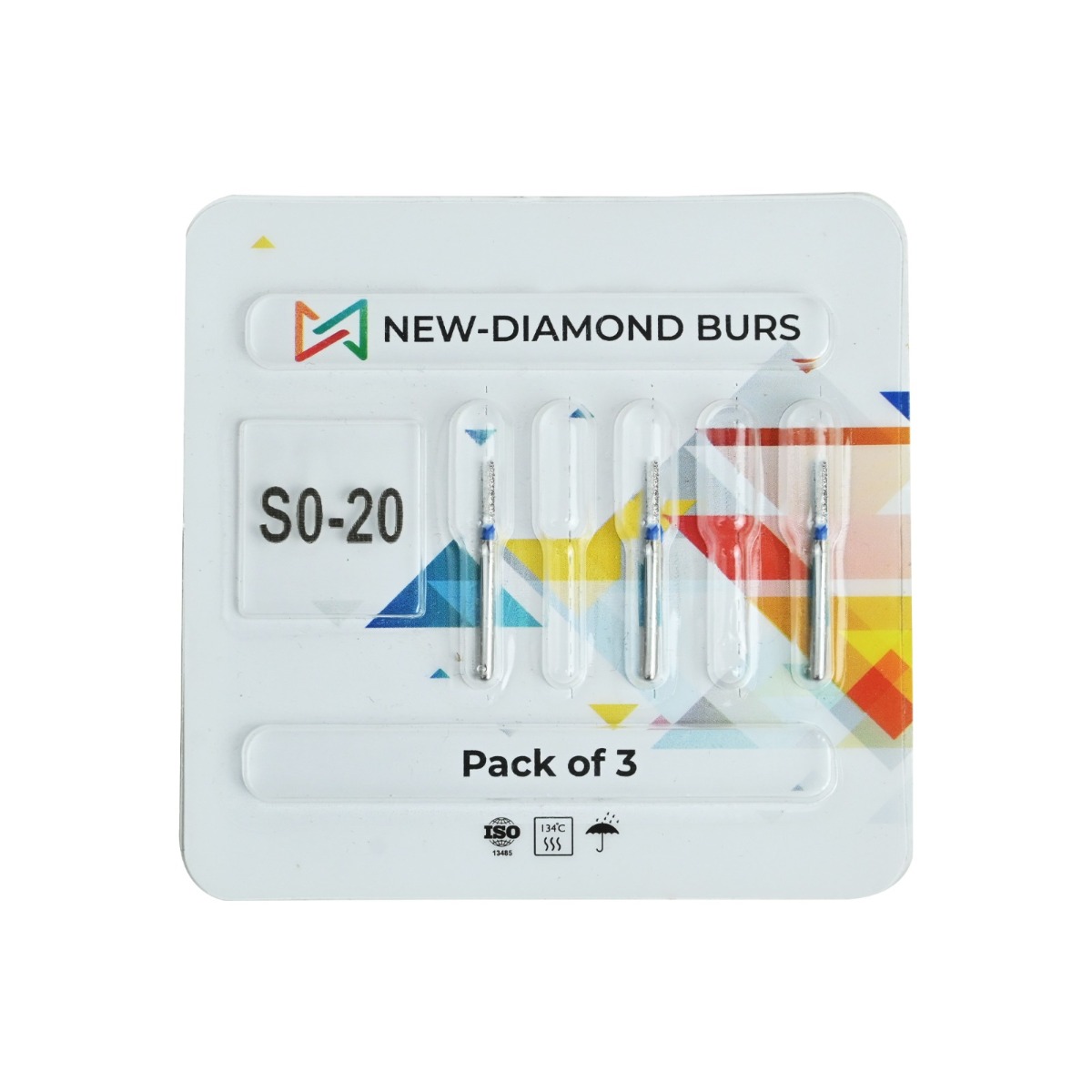NewDiamond Straight Ogival Diamond Bur -SO (Pack of 3)
