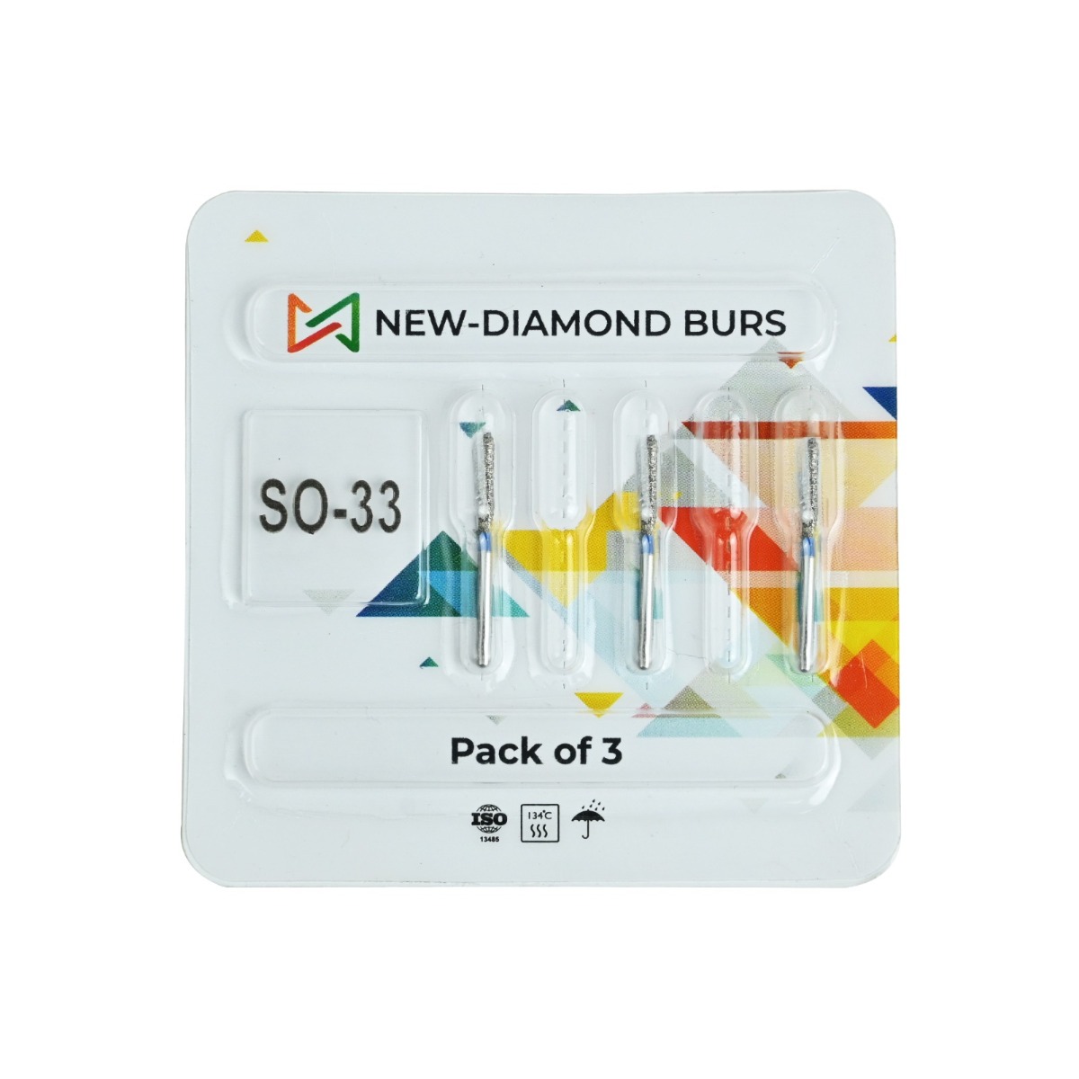 NewDiamond Straight Ogival Diamond Bur -SO (Pack of 3)