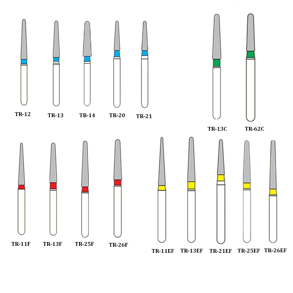 NewDiamond Tapered Round Diamond Bur -TR (Pack Of 3)