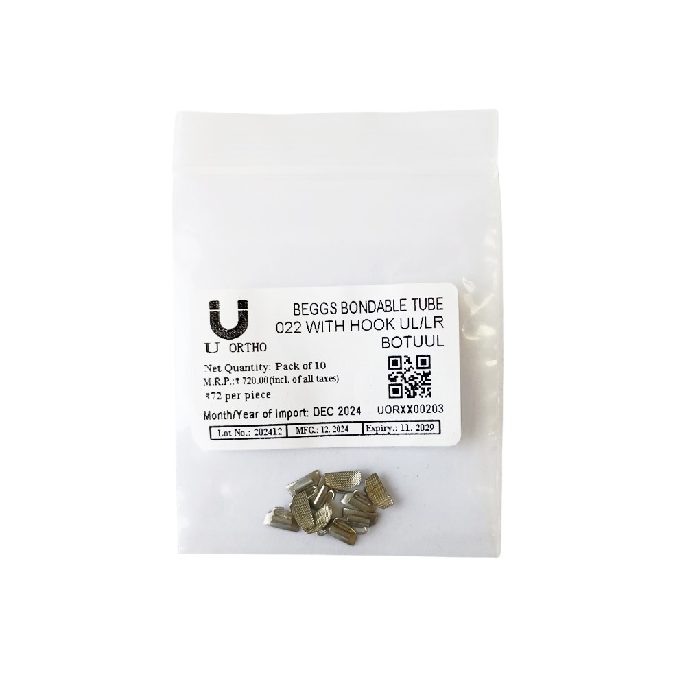 U Ortho Beggs Bondable Tube 022 With Hook 10/pk
