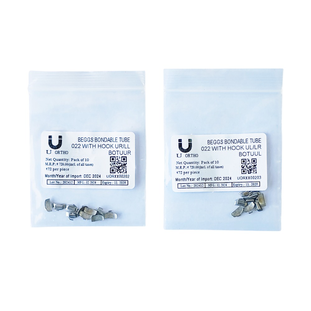 U Ortho Beggs Bondable Tube 022 With Hook 10/pk