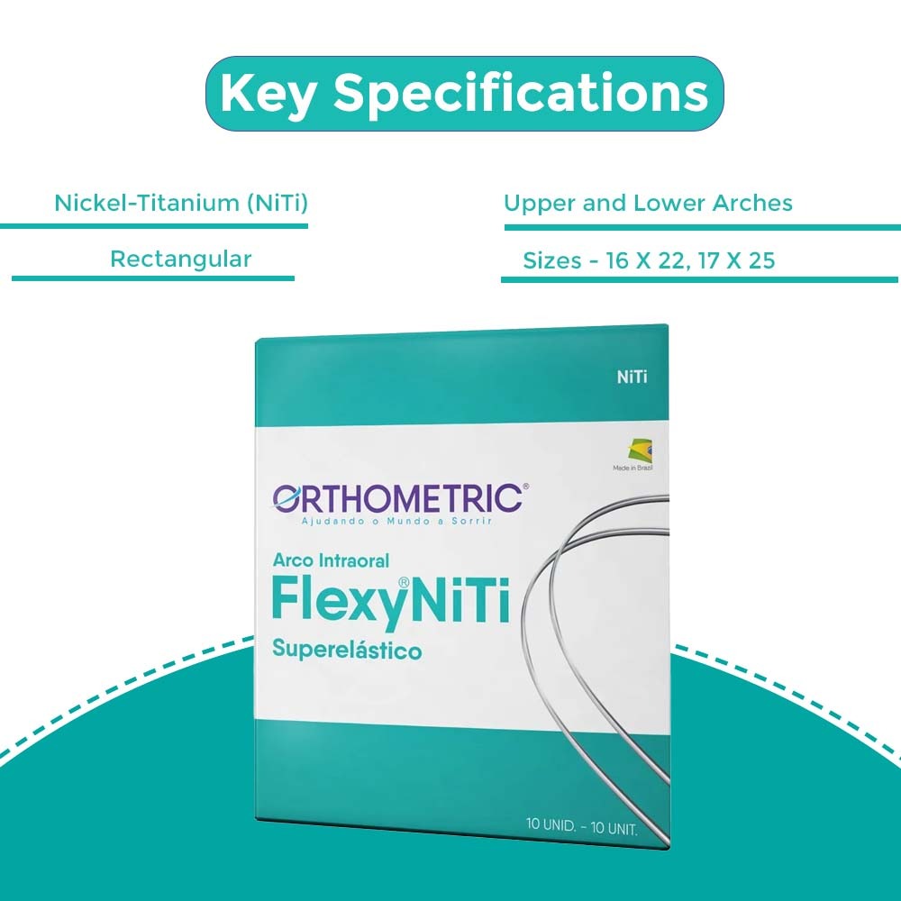 OrthoMetric Flexy NiTi Super Elastic Archwires - Rectangular (10/Pk)