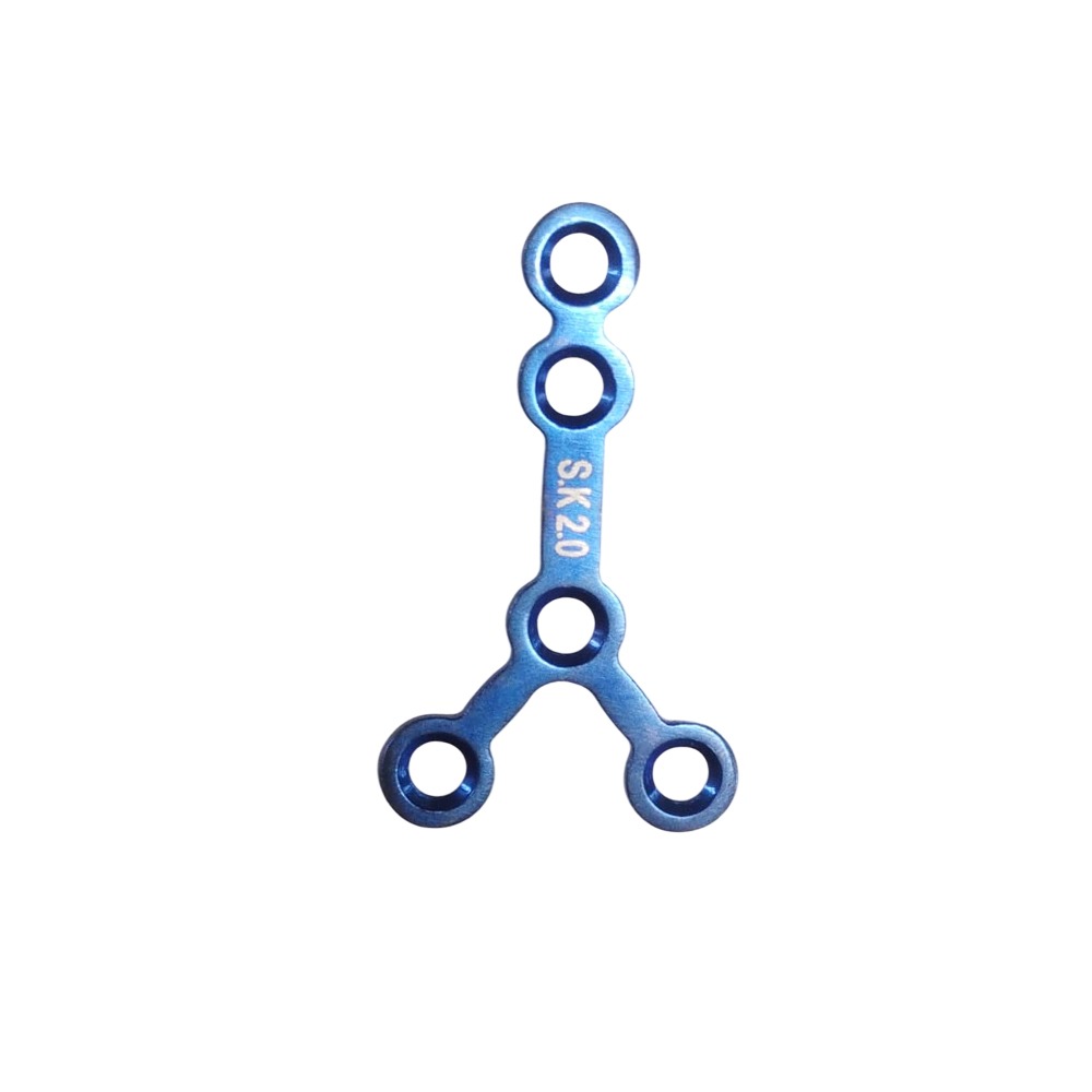 SK Surgicals Titanium Mini Bone Plates Y Shape - 2mm (5 Holes) 200.480T