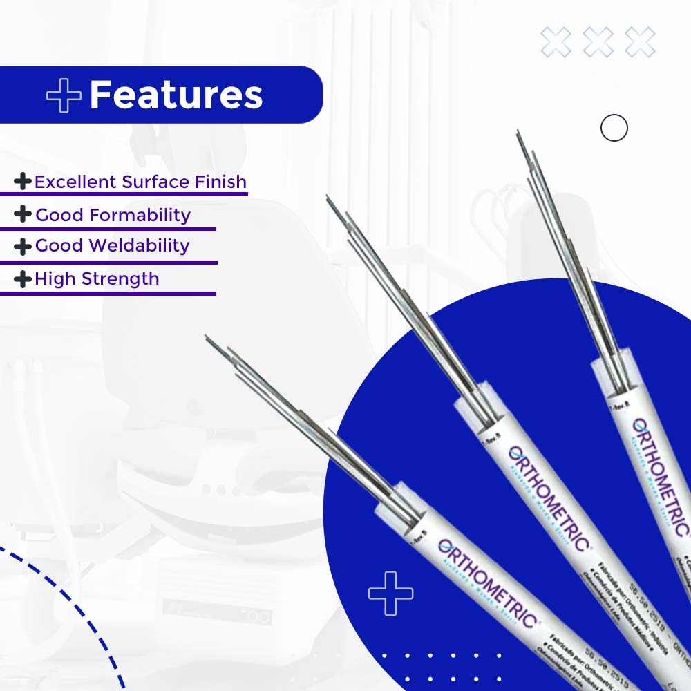 OrthoMetric SS Straight Length Wire (10/Pk)