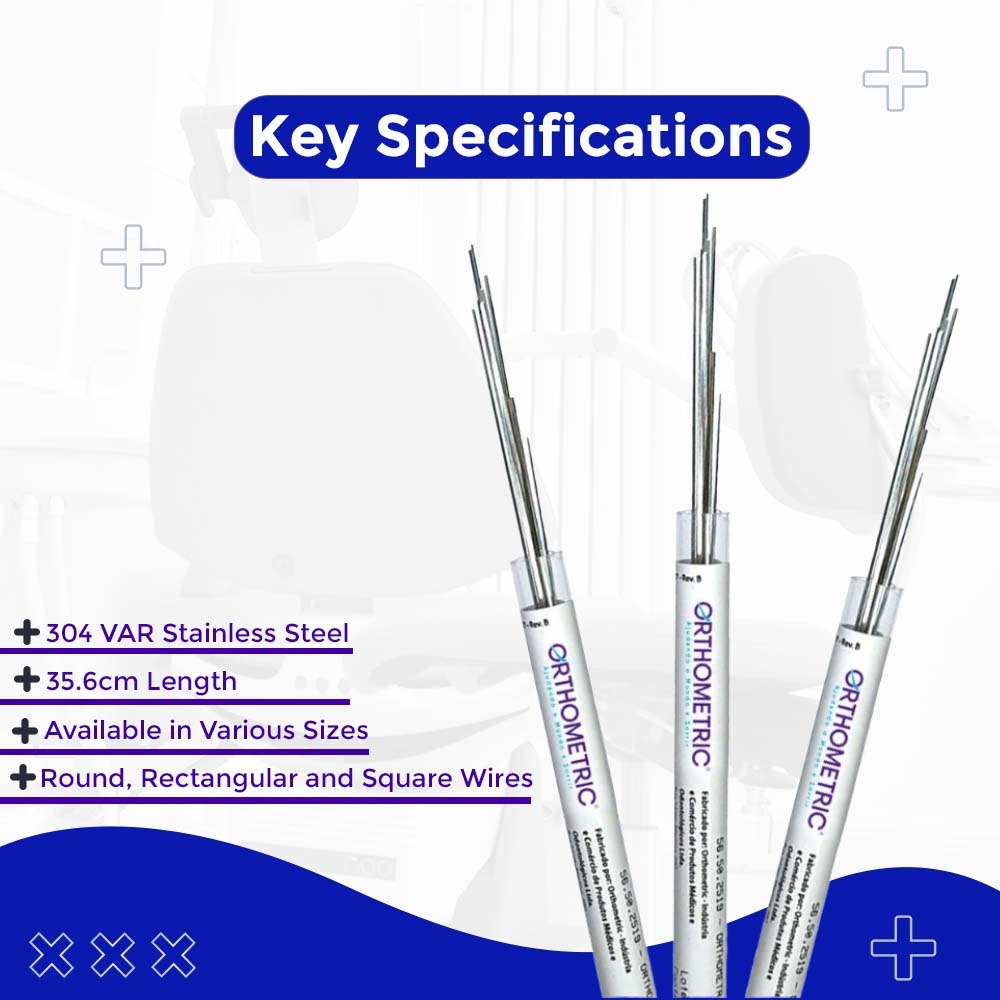 OrthoMetric SS Straight Length Wire (10/Pk)
