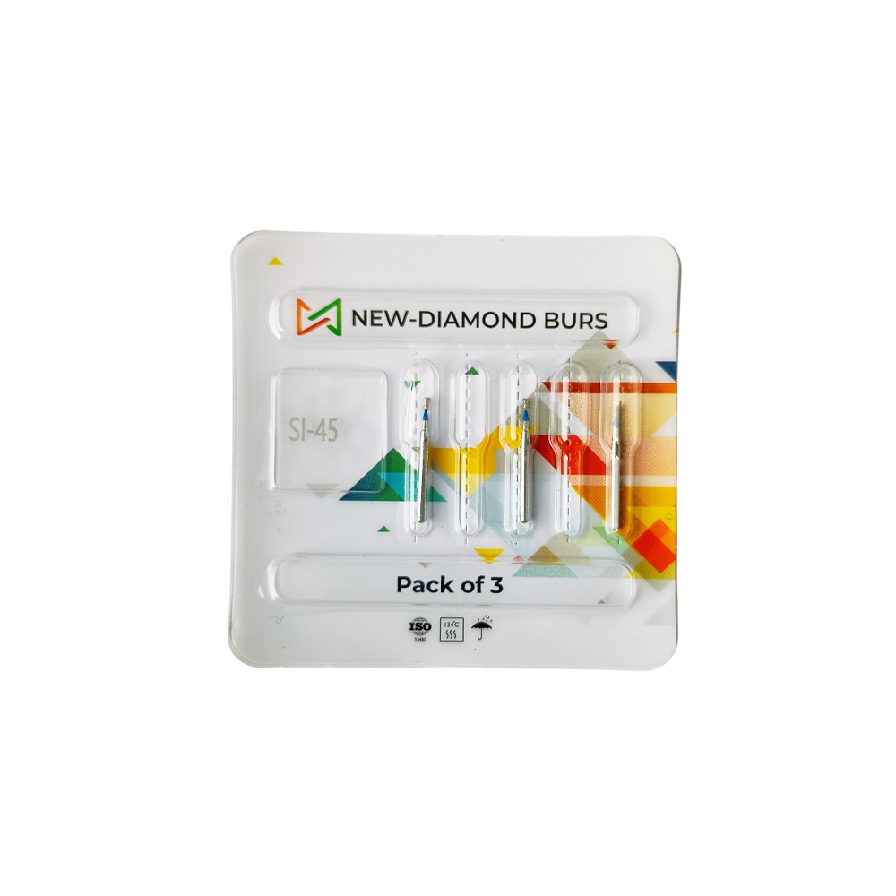 NewDiamond Single Inverted Cone Diamond Bur SI-45 (Pack Of 3)