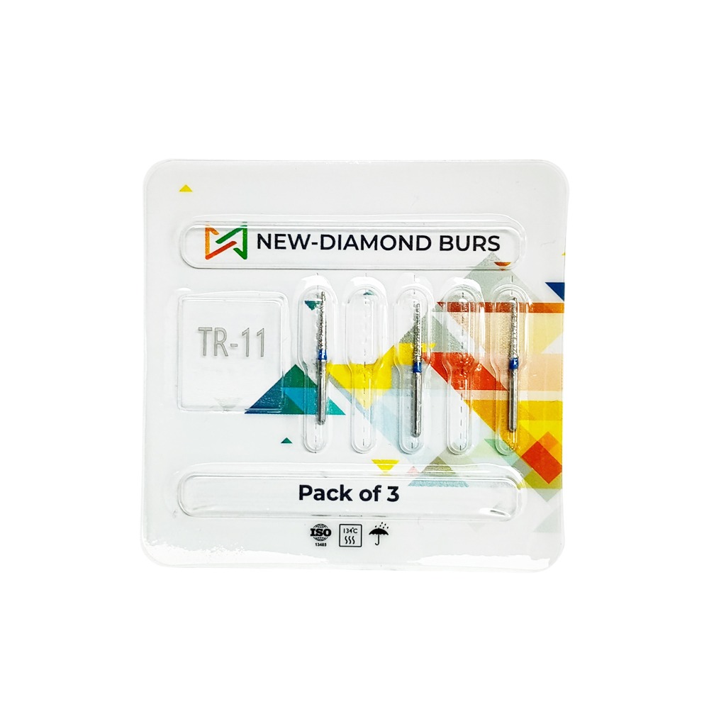 NewDiamond Tapered Round Diamond Bur TR-11 (Pack Of 3)