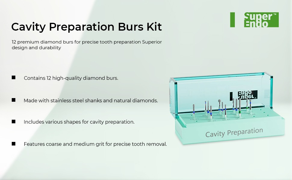 SuperEndo Cavity Preparation Burs Kit (FG Shank - For High-Speed Handpiece Only)