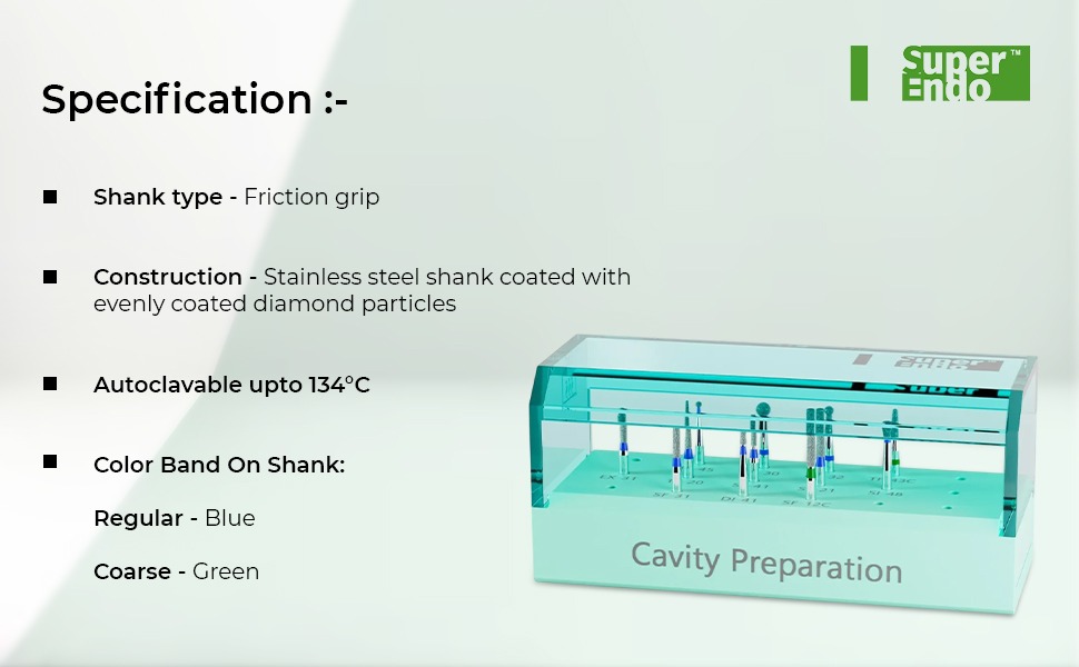 SuperEndo Cavity Preparation Burs Kit (FG Shank - For High-Speed Handpiece Only)