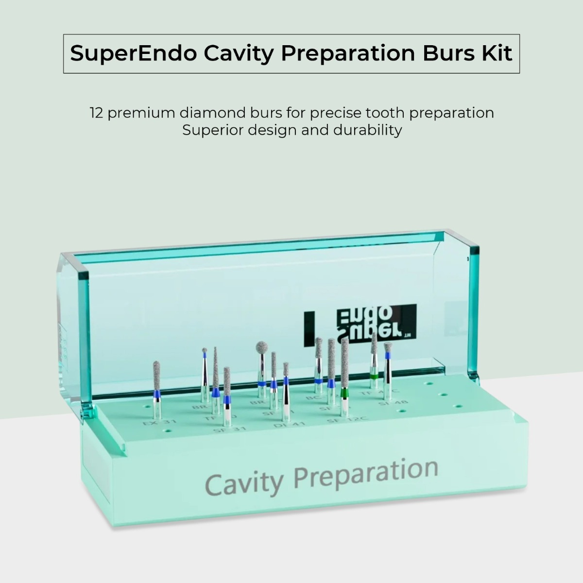 SuperEndo Cavity Preparation Burs Kit (FG Shank - For High-Speed Handpiece Only)