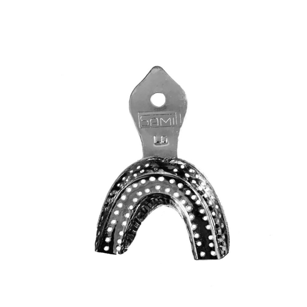 Samit Metallic Dentulous Perforated Impression Tray - L1