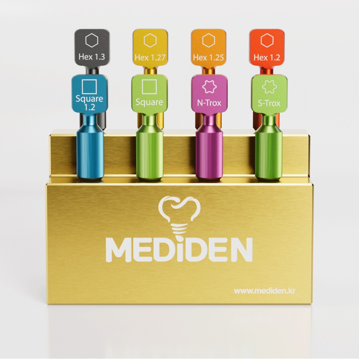 Mediden Dental Implant Lab Mini Screw Driver kit With Box (Set of 8 Drivers)