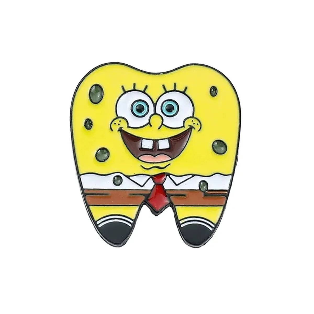 iDentical SpongeBob Tooth Shape Brooch - Pack of 1 (ZYR-7013)