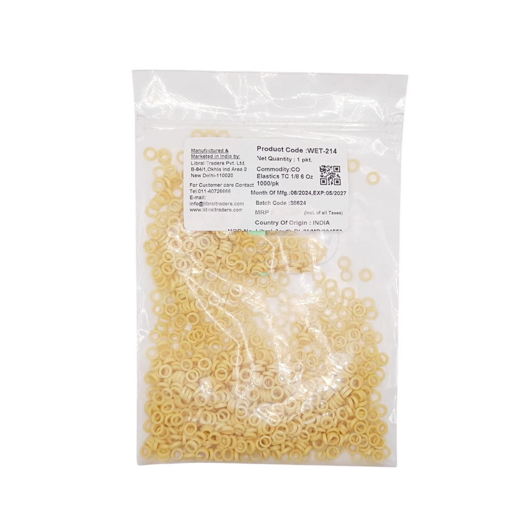 Wonder Tooth Colour Elastics Tooth Colour 1/8" - 6 Oz 1000/pk - WET-214