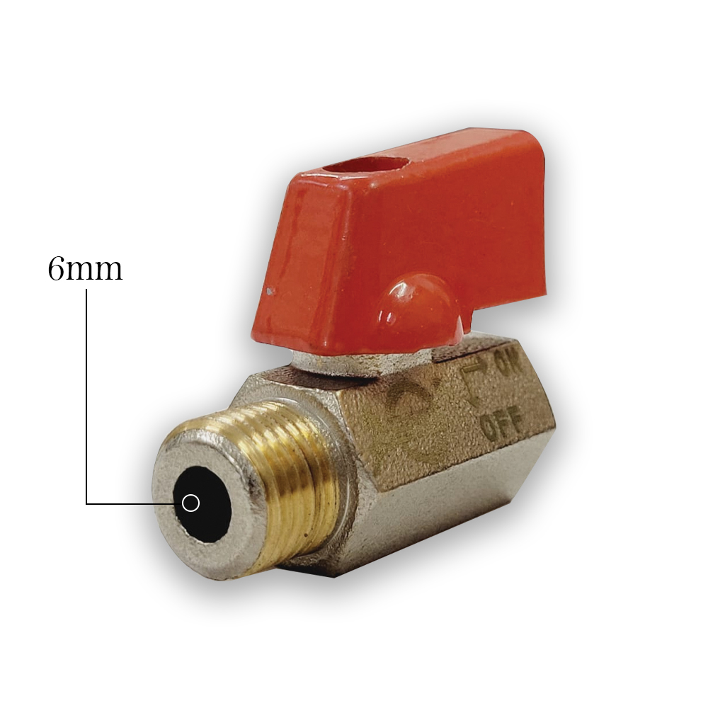 Sparedent Brass Mini Ball Valve Male/Female